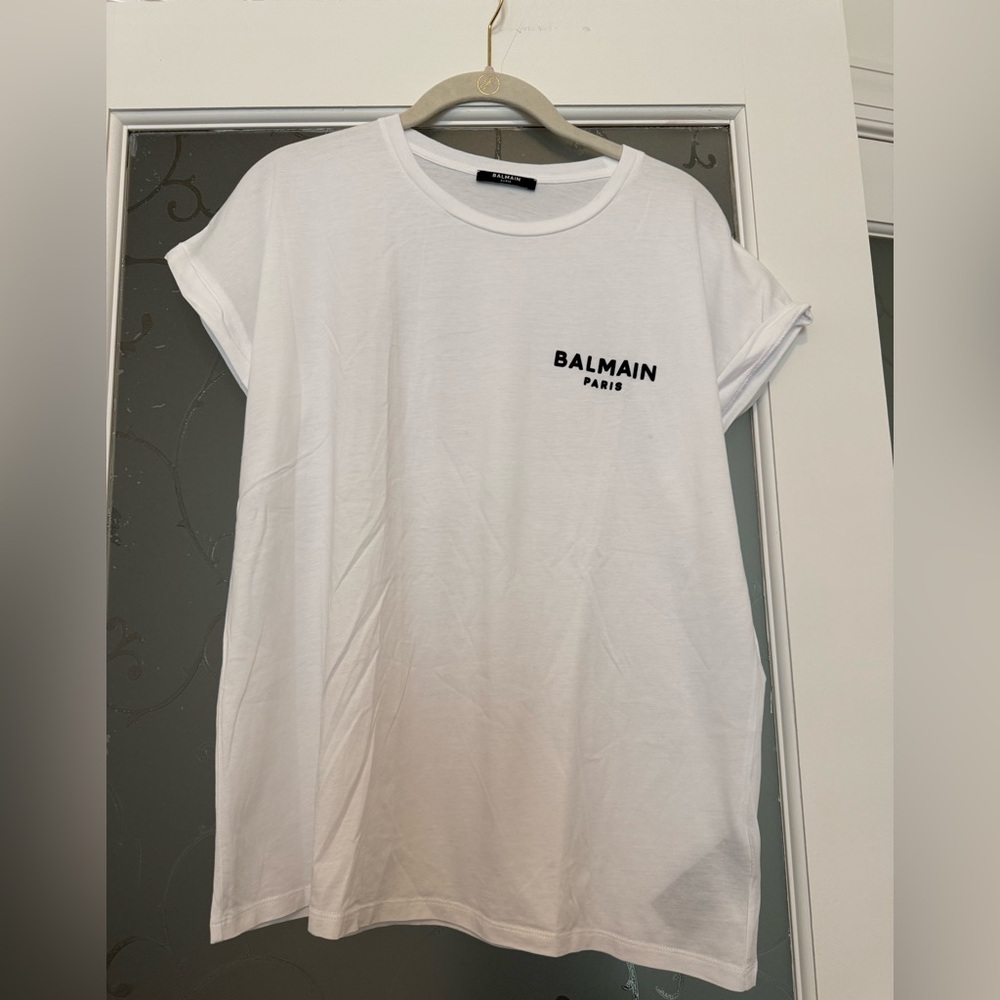 Balmain Tee with Black Logo